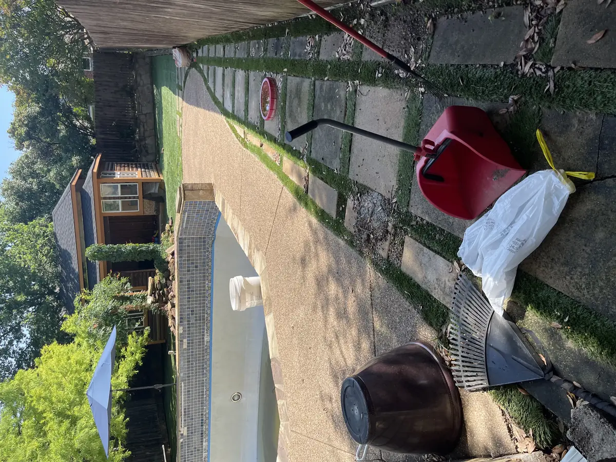 A1 Scoop Warriors pet waste removal completed on an established yard with pool and patio area